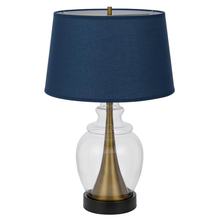 ##Antique Hardware## CUPOLA GLASS/METAL TABLE LAMP