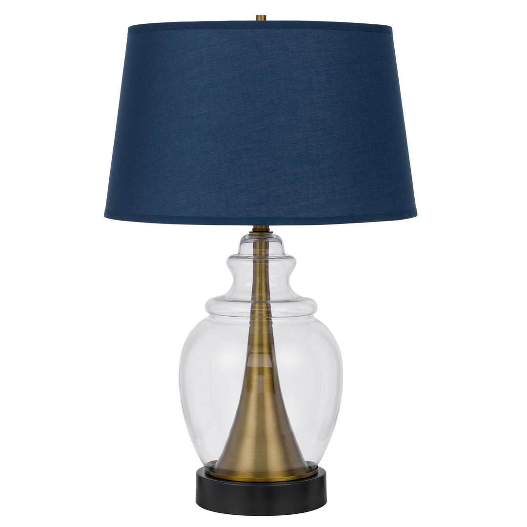 ##Antique Hardware## CUPOLA GLASS/METAL TABLE LAMP
