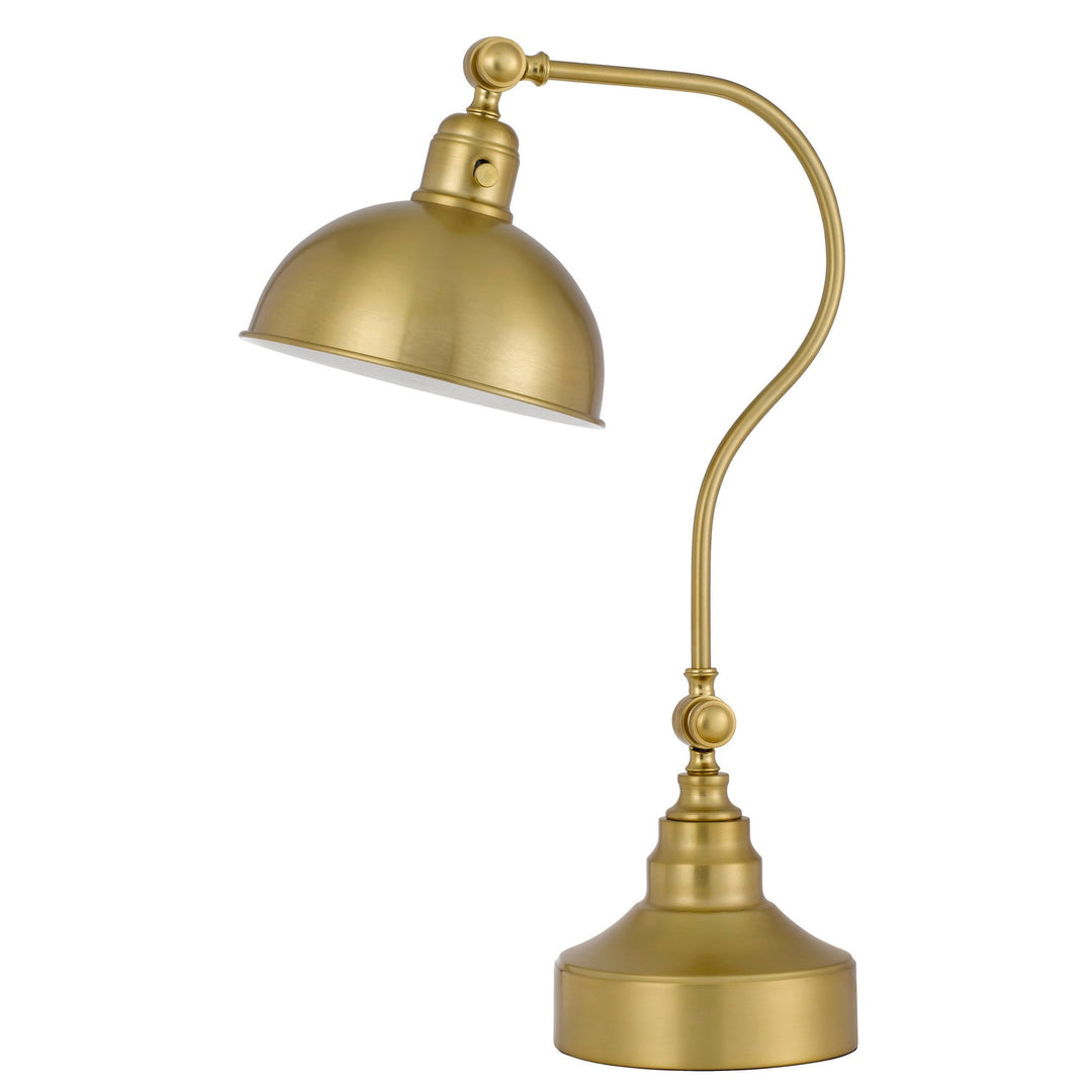 ##Antique Hardware## INDUSTRIAL ADJUSTABLE METAL DOWNBRIDGE DESK LAMP WITH HALF DOME METAL SHADE