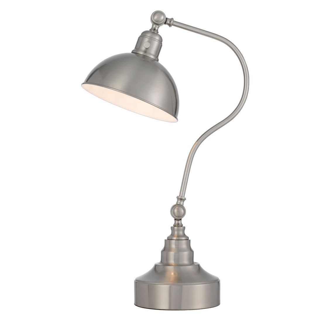 ##Antique Hardware## INDUSTRIAL ADJUSTABLE METAL DOWNBRIDGE DESK LAMP WITH HALF DOME METAL SHADE