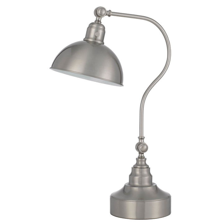 ##Antique Hardware## INDUSTRIAL ADJUSTABLE METAL DOWNBRIDGE DESK LAMP WITH HALF DOME METAL SHADE