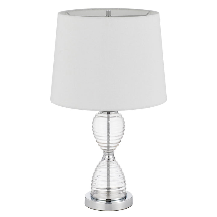 Antique Hardware EDEN GLASS TABLE LAMP WITH TAPER DRUM HARDBACK SHADE Floor Lamp