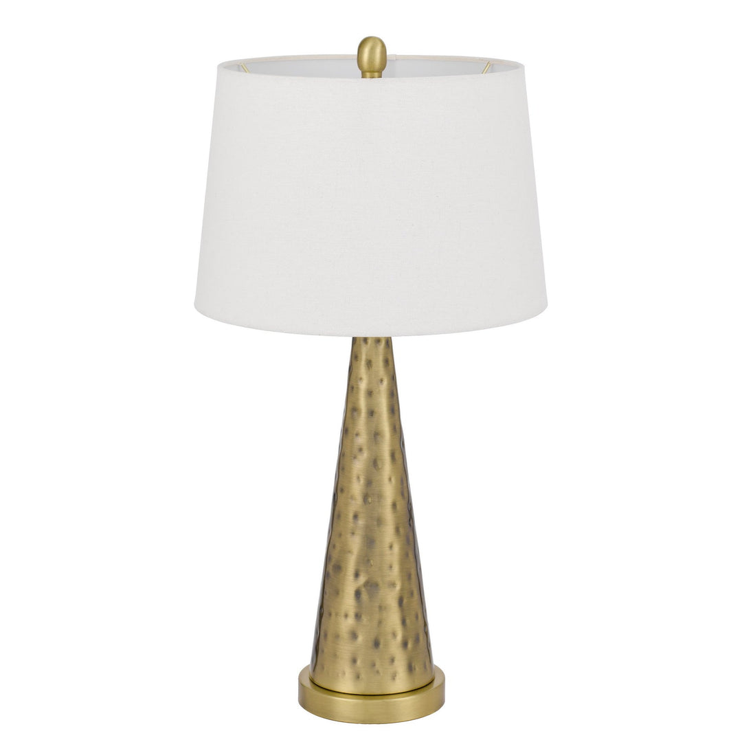 Antique Hardware CUSAGO METAL TABLE LAMP WITH TAPER HARDBACK DRUM SHADE Table Lamp