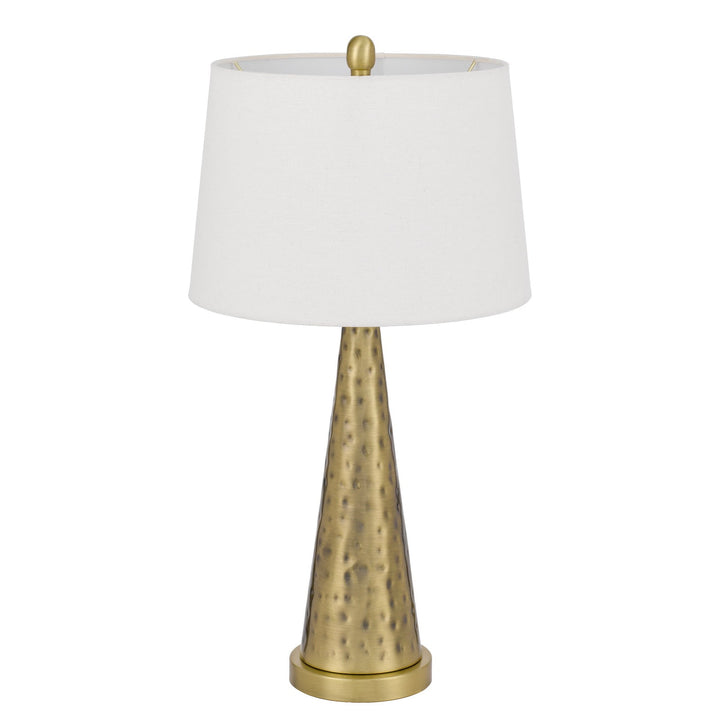 Antique Hardware CUSAGO METAL TABLE LAMP WITH TAPER HARDBACK DRUM SHADE Table Lamp