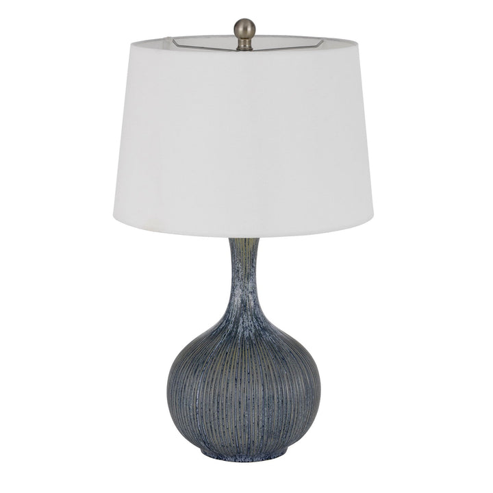##Antique Hardware## VERNATE CERAMIC TABLE LAMP WITH HARDBACK TAPER DRUM SHADE