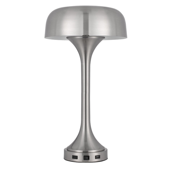 Antique Hardware 40W X 2 MUSHROOM CLOUD METAL DESK LAMP WITH 1 USB AND 1 TYPE C USB CHARGING PORTS Table Lamp