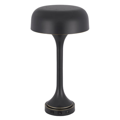 Antique Hardware 40W X 2 MUSHROOM CLOUD METAL DESK LAMP WITH 1 USB AND 1 TYPE C USB CHARGING PORTS Table Lamp