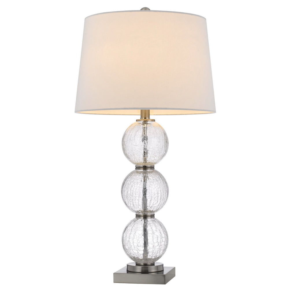Antique Hardware 150W 3 WAY CROSSET CRACKLE GLASS TABLE LAMP. PRICED AND SOLD AS PAIRS Table Lamp