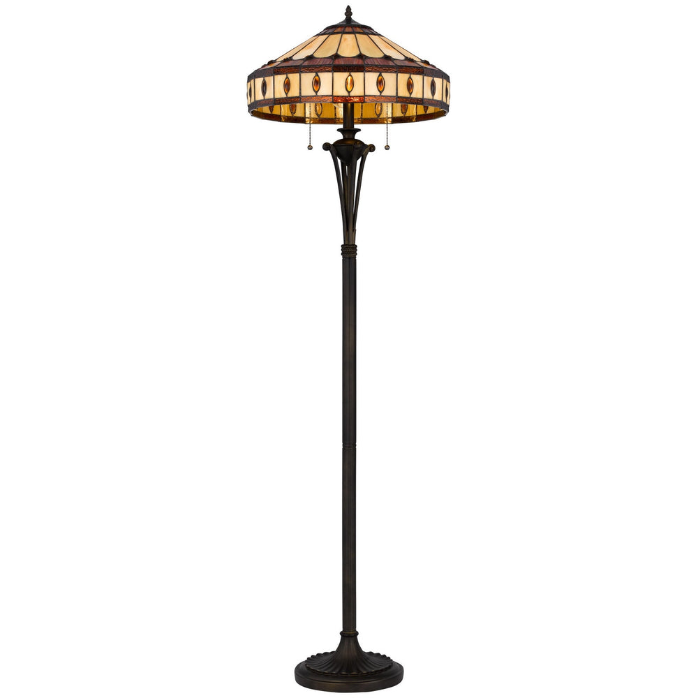 ##Antique Hardware## 60W X 2 TIFFANY FLOOR LAMP