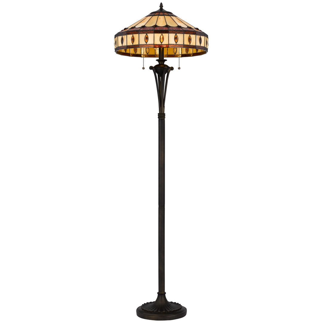 ##Antique Hardware## 60W X 2 TIFFANY FLOOR LAMP