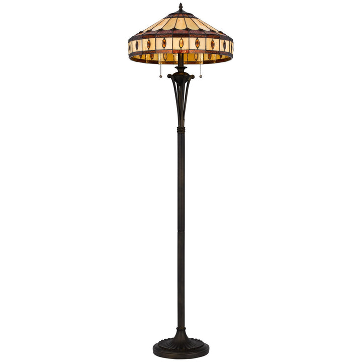 ##Antique Hardware## 60W X 2 TIFFANY FLOOR LAMP