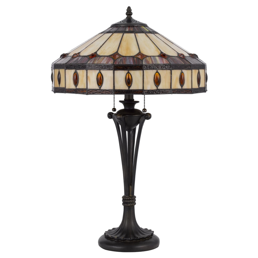 ##Antique Hardware## 60W X 2 TIFFANY TABLE LAMP