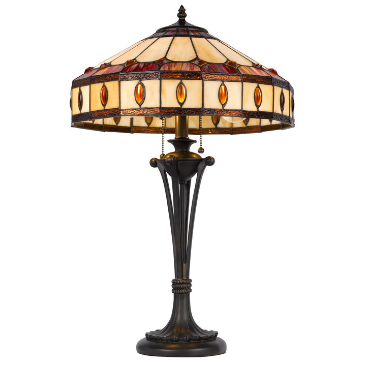 ##Antique Hardware## 60W X 2 TIFFANY TABLE LAMP