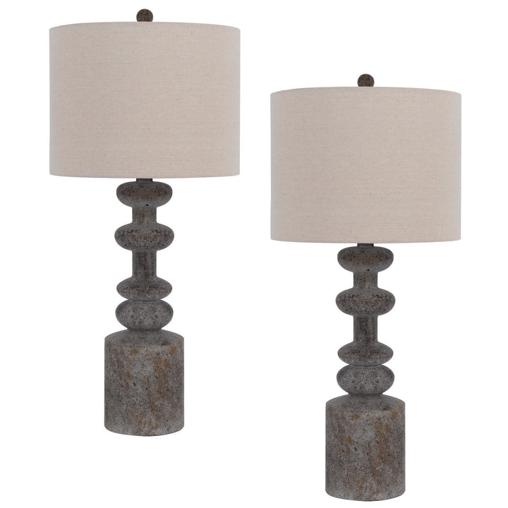##Antique Hardware## 150W 3 WAY BLACKFOOT RESIN TABLE LAMP. PRICED AND SOLD AS PAIRS