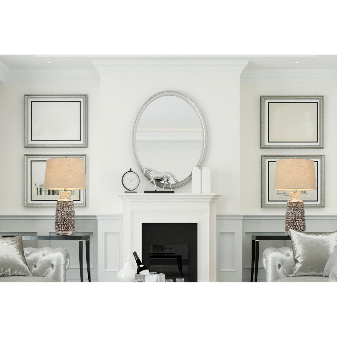 ##Antique Hardware## 150W 3 WAY SCOTTSBORO CERAMIC TABLE LAMP AND HARDBACK TAPER DRUM SOFT BURLAP SHADE (SOLD AS PAIRS)