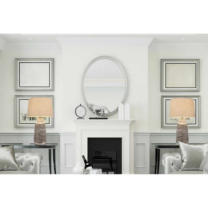 ##Antique Hardware## 150W 3 WAY SCOTTSBORO CERAMIC TABLE LAMP AND HARDBACK TAPER DRUM SOFT BURLAP SHADE (SOLD AS PAIRS)