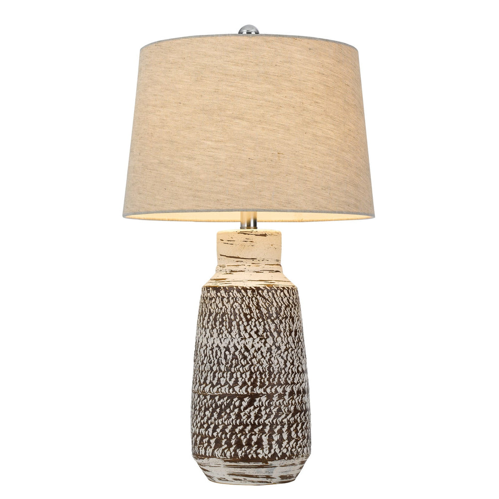 ##Antique Hardware## 150W 3 WAY SCOTTSBORO CERAMIC TABLE LAMP AND HARDBACK TAPER DRUM SOFT BURLAP SHADE (SOLD AS PAIRS)