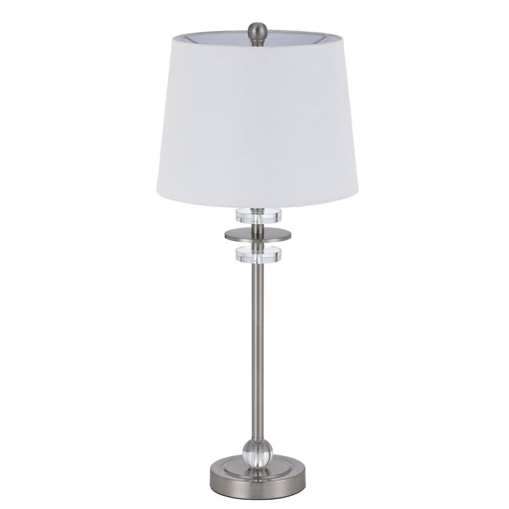 Antique Hardware 60W SITKA BUFFET LAMP WITH CRYSTAL ACCENT FONT AND HARDBACK TAPER DRUM FABRIC SHADE (SOLD AS PAIRS) Table Lamp