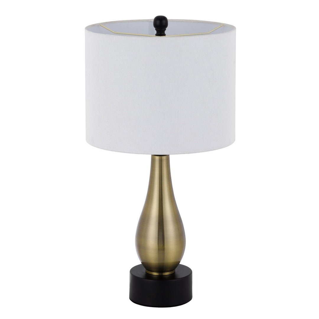 Antique Hardware 100W ASHLAND METAL TABLE LAMP WITH HARDBACK DRUM FABRIC SHADE (SOLD AS PAIRS) Table Lamp