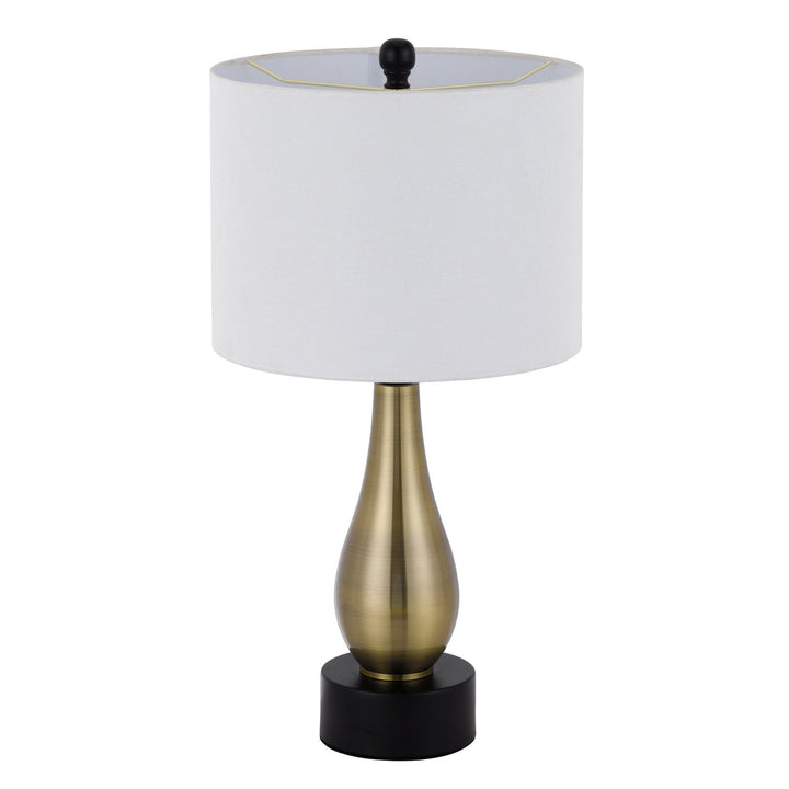 Antique Hardware 100W ASHLAND METAL TABLE LAMP WITH HARDBACK DRUM FABRIC SHADE (SOLD AS PAIRS) Table Lamp