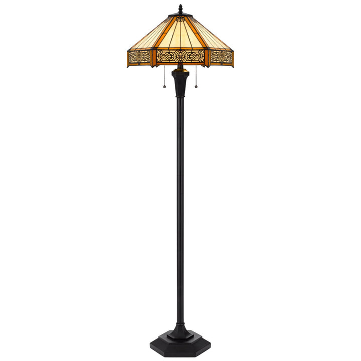 Antique Hardware 60W X 2 METAL/RESIN TIFFANY TABLE LAMP WITH PULL CHAIN SWITCHES Floor Lamp