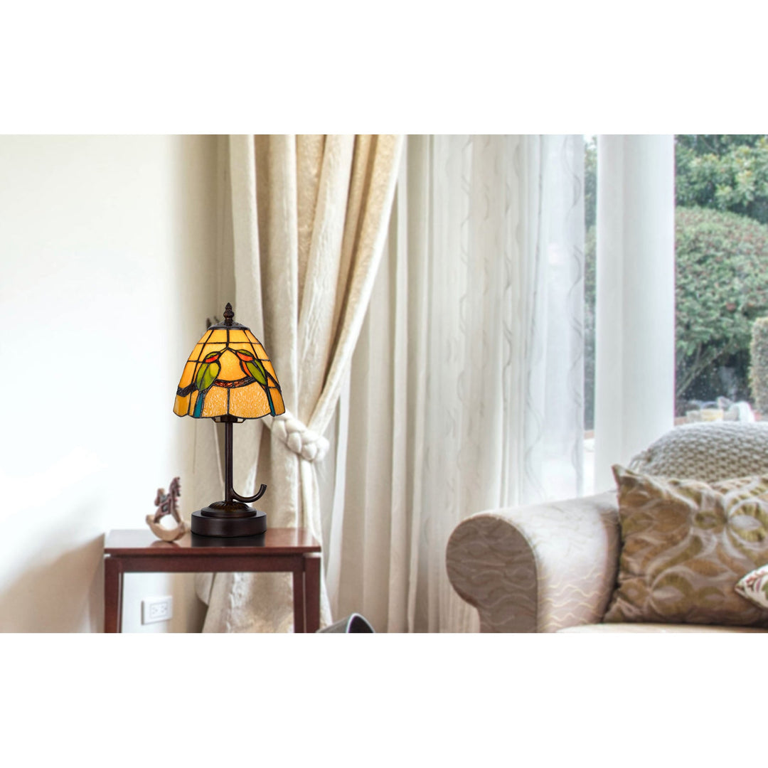 ##Antique Hardware## 40W METAL/RESIN TIFFANY ACCENT LAMP WITH INLINE SWITCH