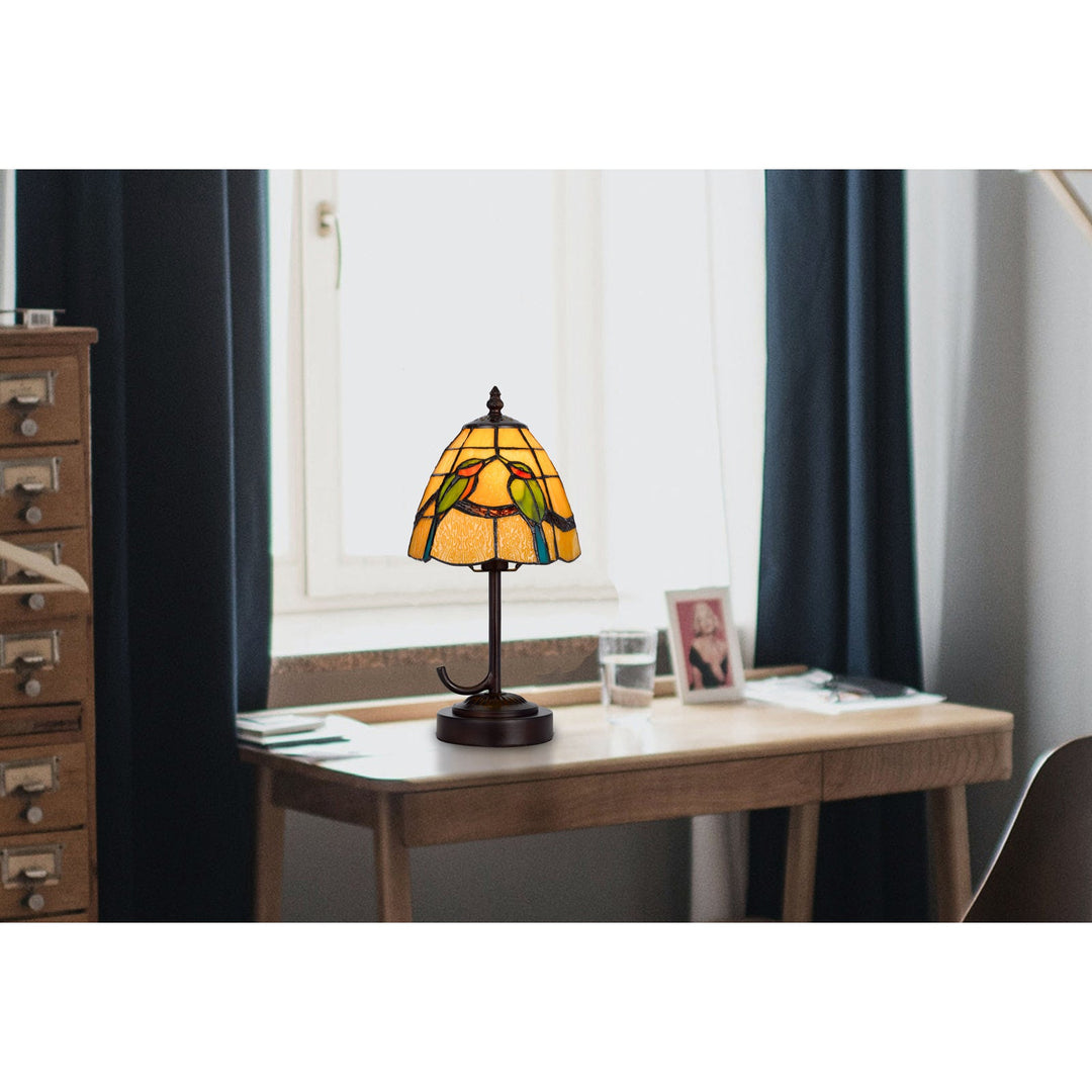 ##Antique Hardware## 40W METAL/RESIN TIFFANY ACCENT LAMP WITH INLINE SWITCH