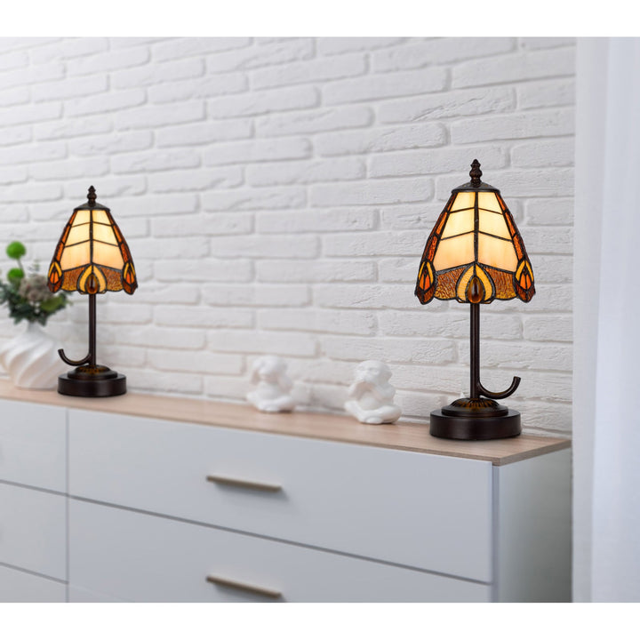 Antique Hardware 40W METAL/RESIN TIFFANY ACCENT LAMP WITH INLINE SWITCH Table Lamp