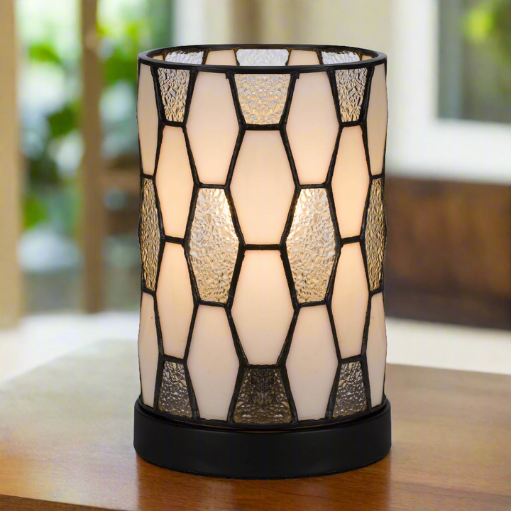 ##Antique Hardware## 40W METAL/RESIN TIFFANY ACCENT LAMP WITH INLINE SWITCH