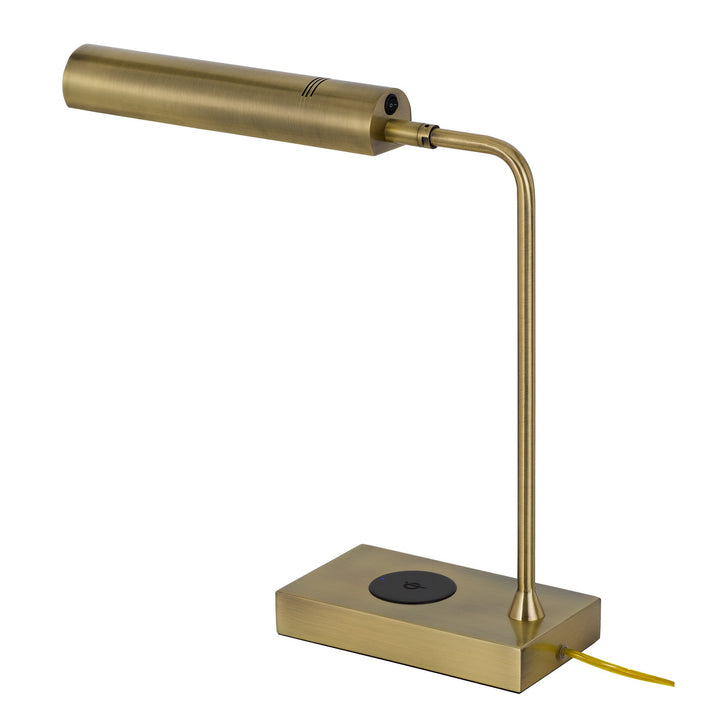 ##Antique Hardware## DELRAY 12W INTERGRATED LED METAL DESK LAMP WITH WIRELESS CHARGING PORT