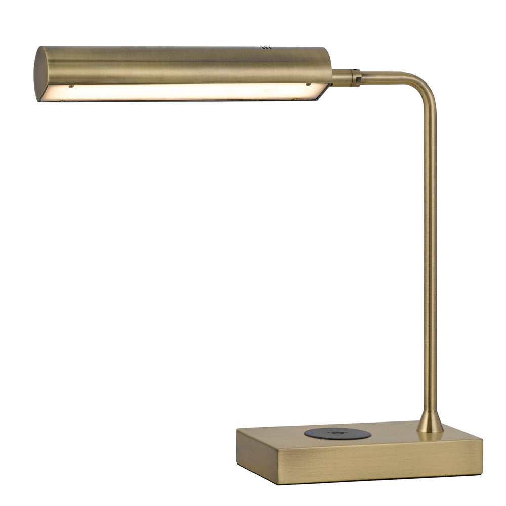 ##Antique Hardware## DELRAY 12W INTERGRATED LED METAL DESK LAMP WITH WIRELESS CHARGING PORT