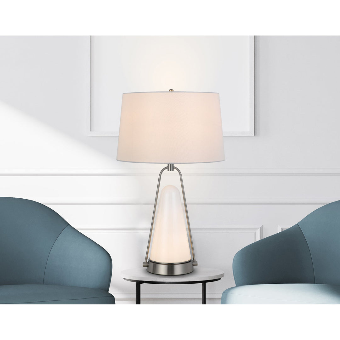 ##Antique Hardware## 100W BIRCHMORE METAL/GLASS TABLE LAMP WITH BUILT IN LED NIGHT LIGHT