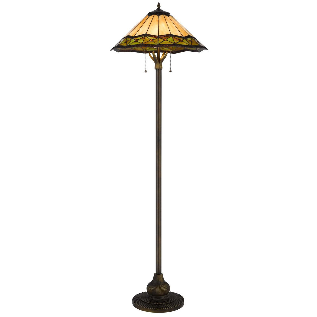 ##Antique Hardware## 60W X 2 ARMSCROFT TIFFANY FLOOR LAMP