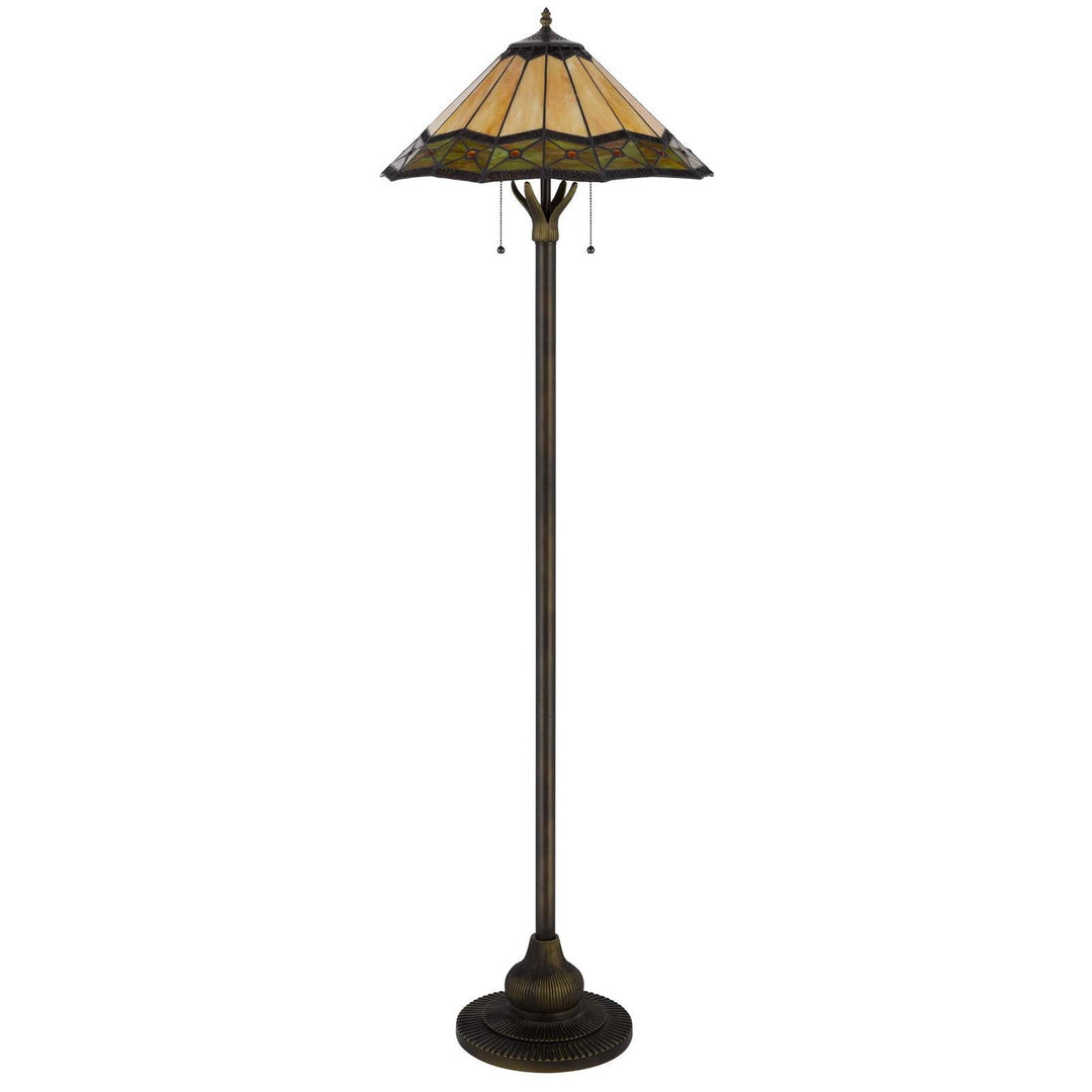##Antique Hardware## 60W X 2 ARMSCROFT TIFFANY FLOOR LAMP