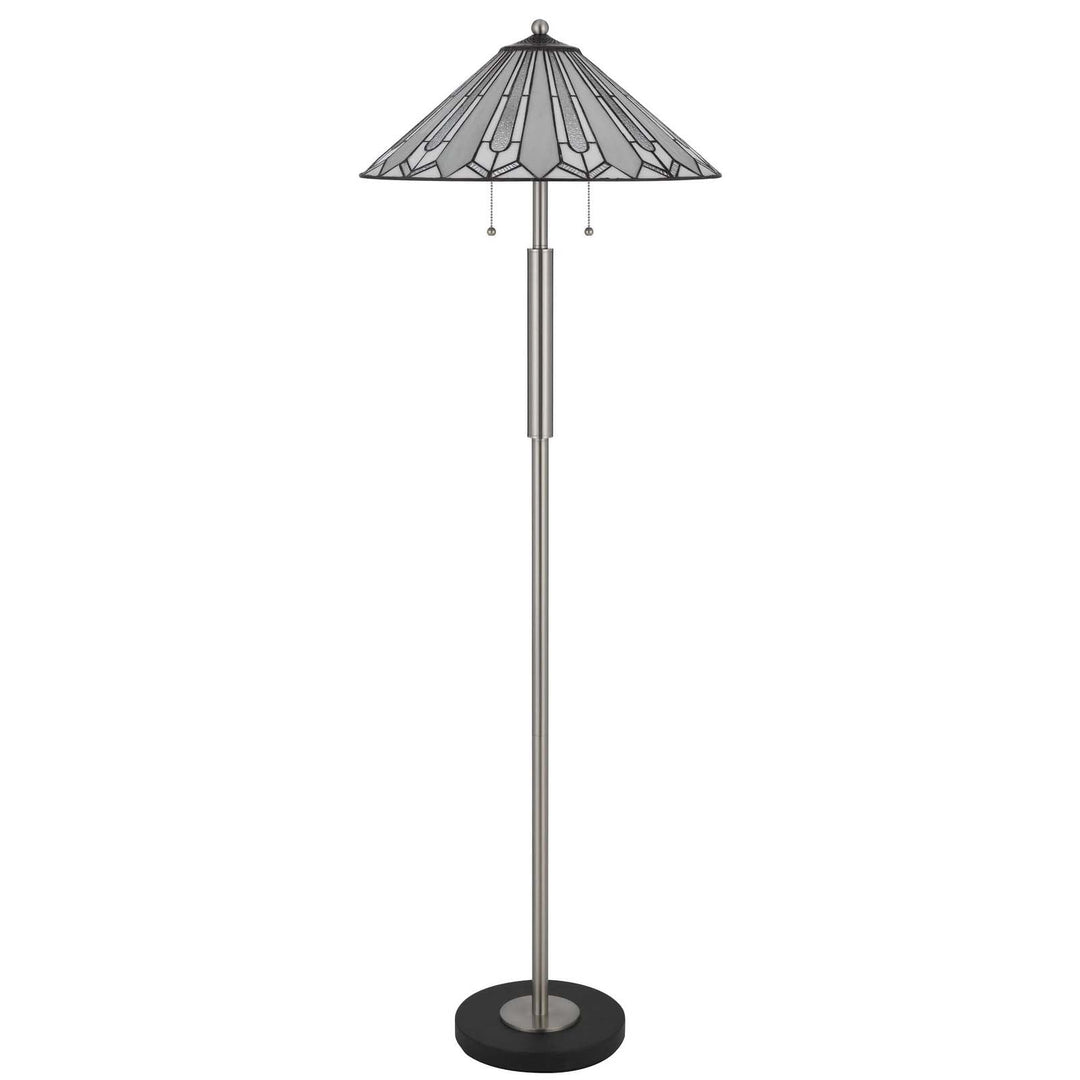 ##Antique Hardware## 60W X 2 MUIRFIELD TIFFANY FLOOR LAMP