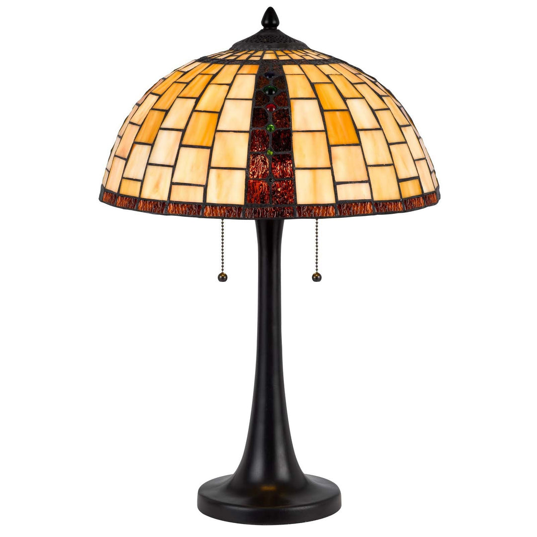 ##Antique Hardware## 60W X 2 WHITTON TIFFANY TABLE LAMP