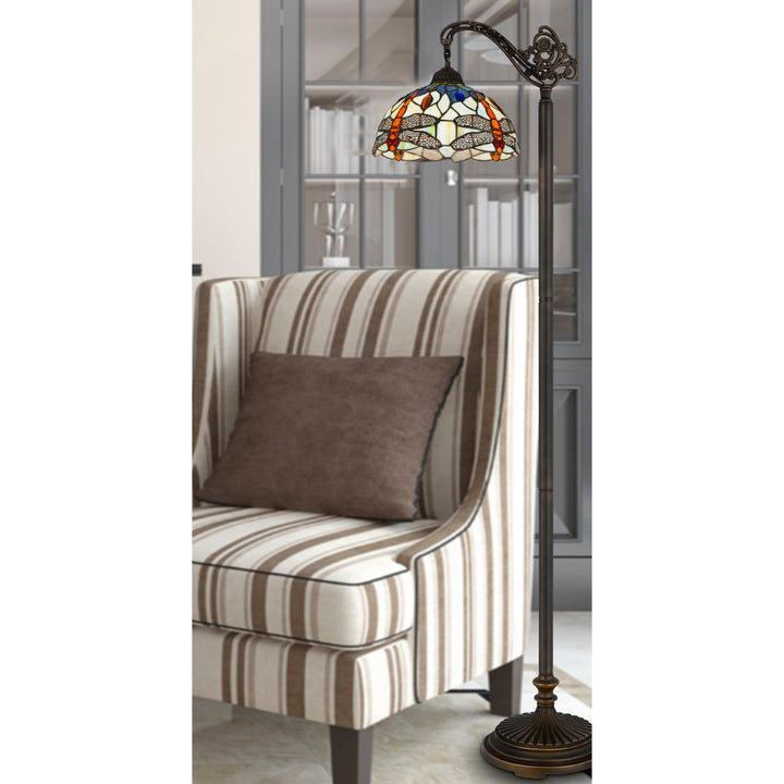 ##Antique Hardware## 60W COLEBRIDGE DOWNBRIDGE TIFFANY FLOOR LAMP