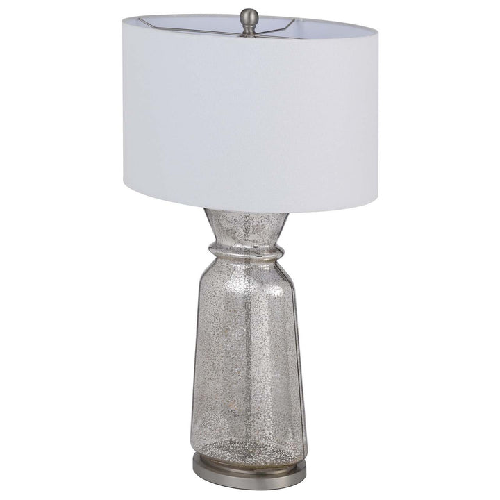 ##Antique Hardware## 150W 3 WAY KESWICK GLASS TABLE LAMP WITH HARDBACK FABRIC SHADE (SOLD IN PAIRS)