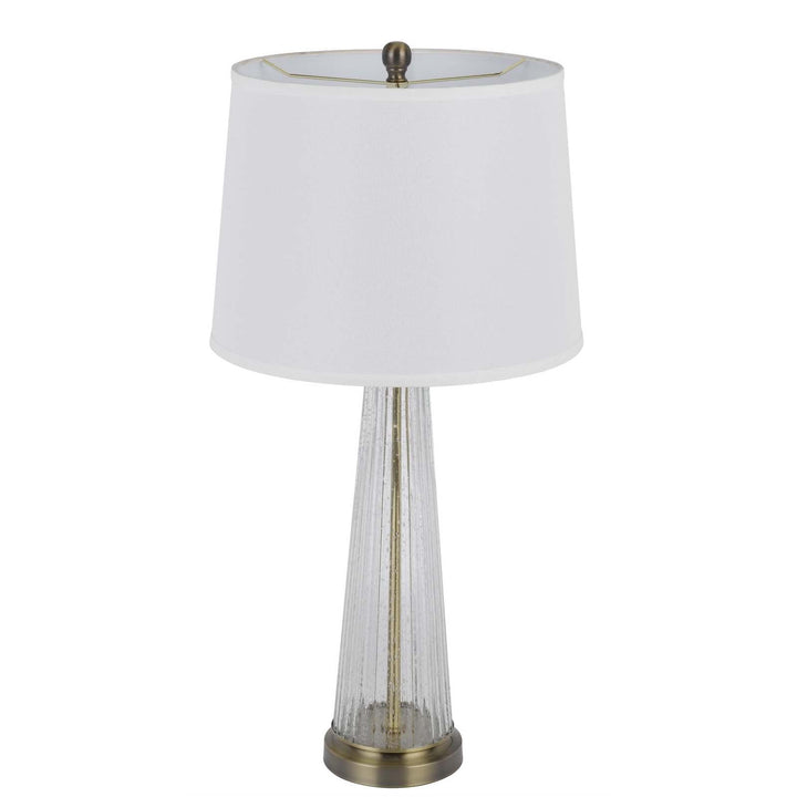 Antique Hardware 150W 3 WAY HUXLEY GLASS TABLE LAMP WITH HARDBACK FABRIC SHADE (SOLD IN PAIRS) Table Lamp
