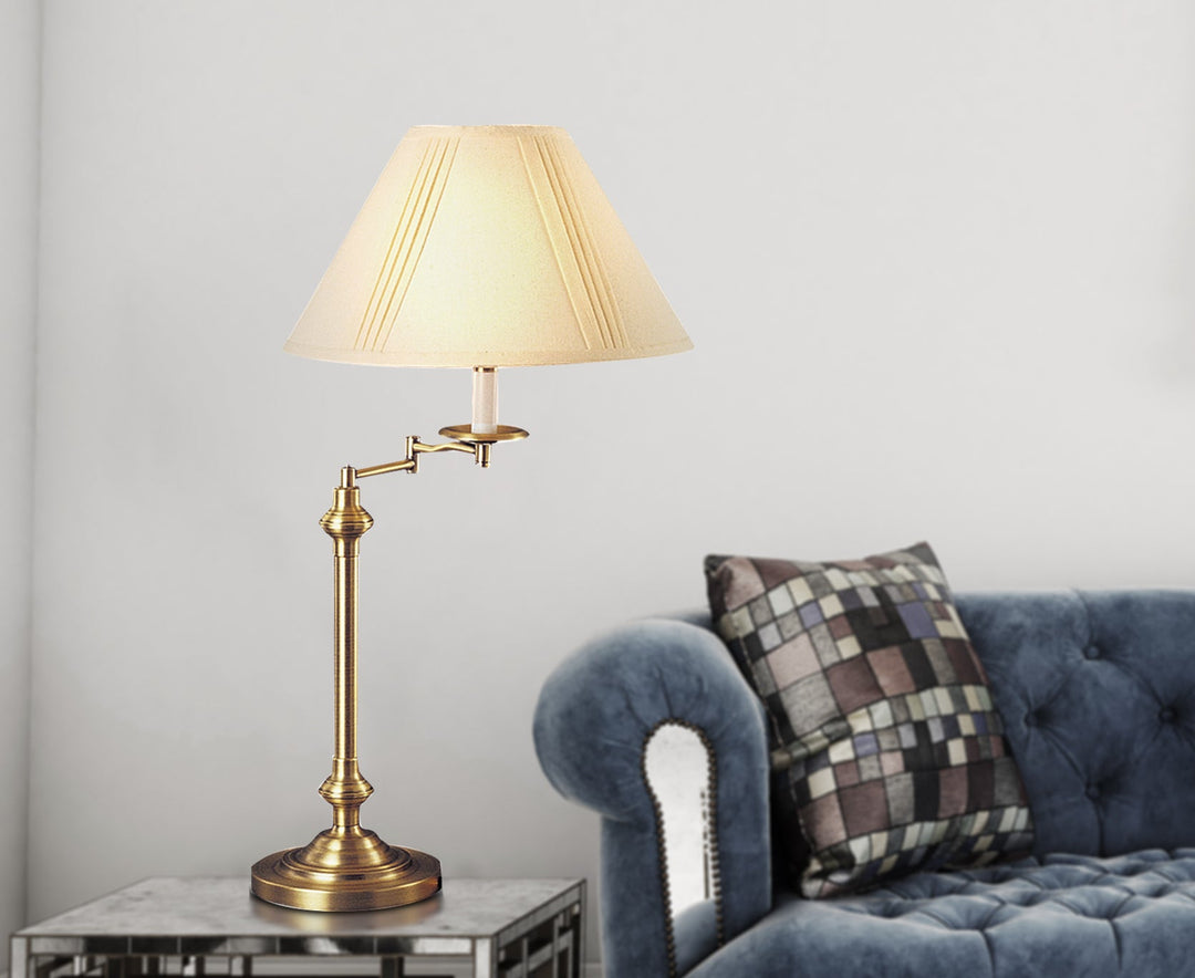 ##Antique Hardware## 150W 3 WAY SWING ARM TABLE LAMP