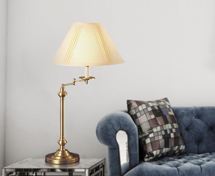 ##Antique Hardware## 150W 3 WAY SWING ARM TABLE LAMP