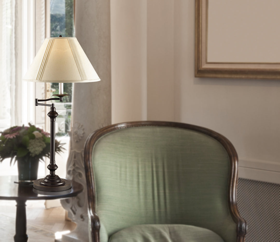 ##Antique Hardware## 150W 3 WAY SWING ARM TABLE LAMP