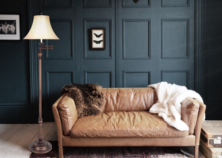 ##Antique Hardware## 150W 3 WAY SWING ARM FLOOR LAMP