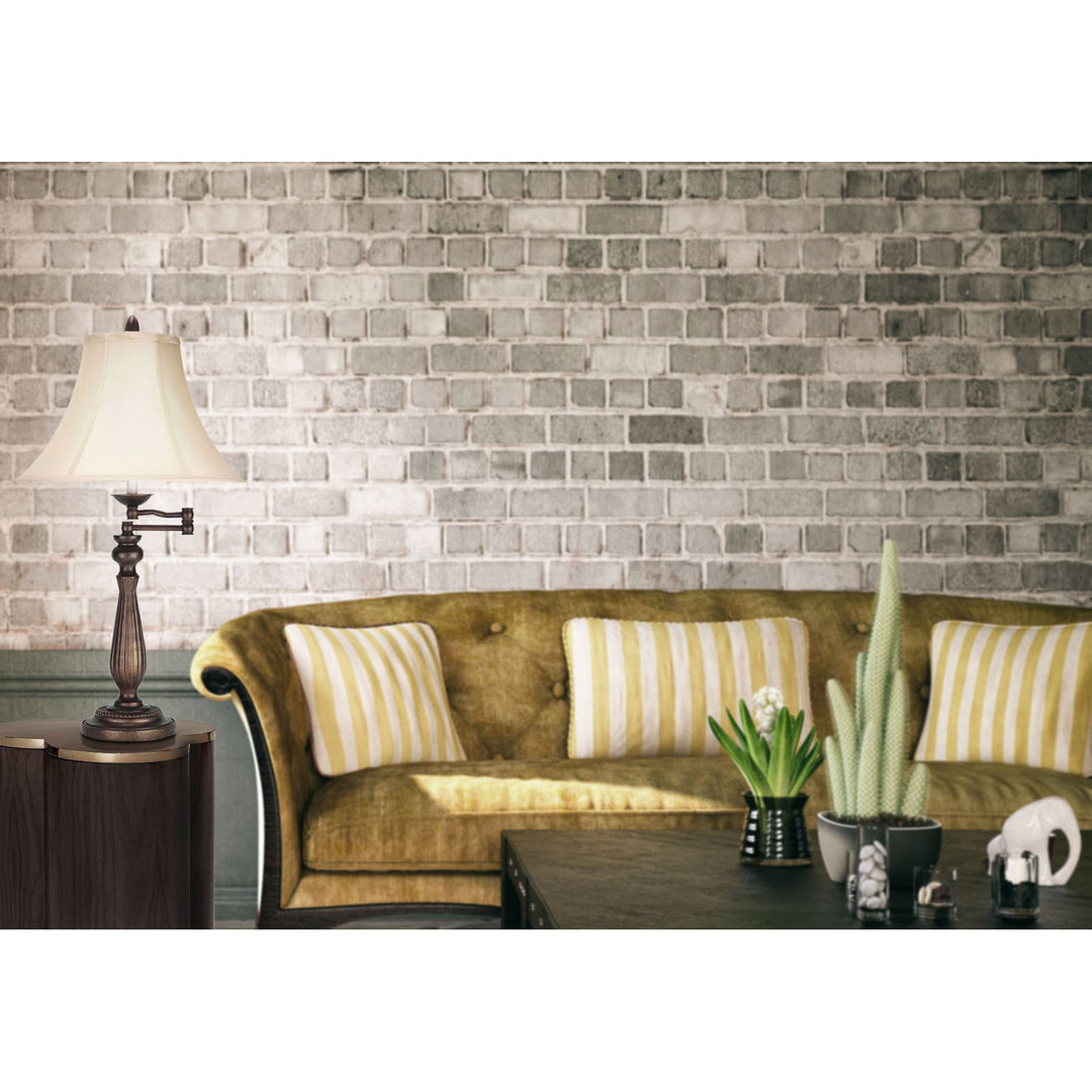 ##Antique Hardware## 150W 3 WAY SWING ARM TABLE LAMP