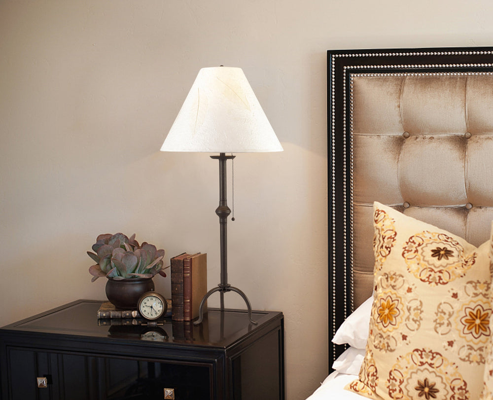 ##Antique Hardware## 75W IRON TABLE LAMP W/PULL CHAIN