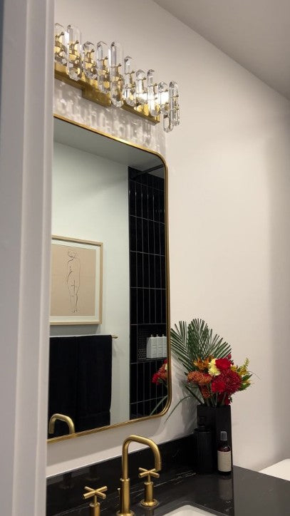 ##Antique Hardware## Bolton 3 Light Aged Brass Bathroom Vanity