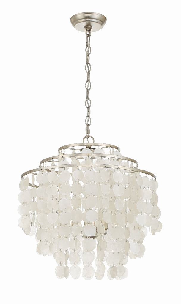 ##Antique Hardware## Brielle 4 Light Antique Silver Chandelier