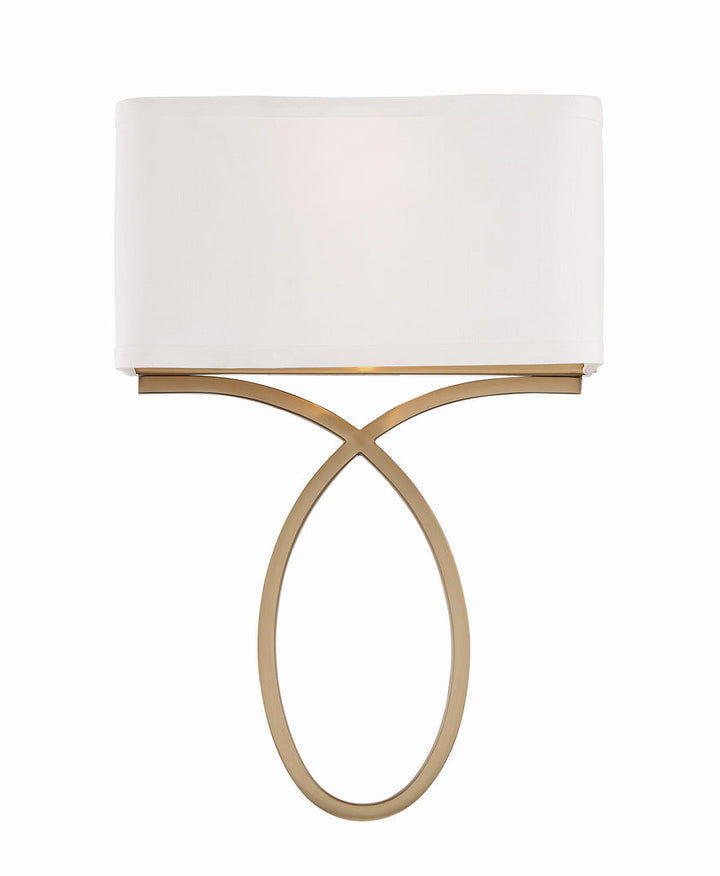 ##Antique Hardware## Brinkley 2 Light Polished Nickel Sconce
