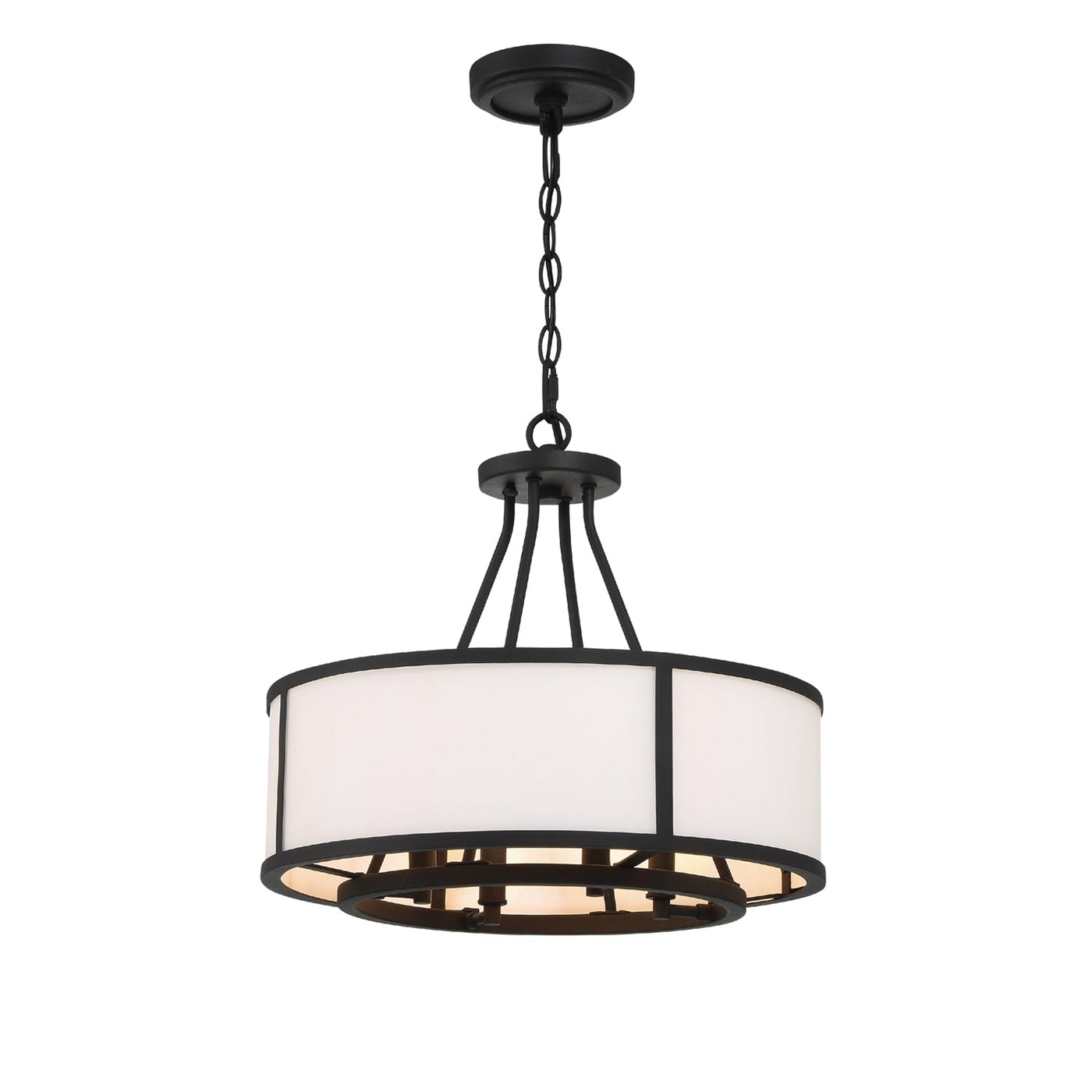 ##Antique Hardware## Bryant 4 Light Black Forged Chandelier