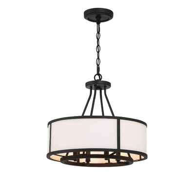 ##Antique Hardware## Bryant 4 Light Black Forged Chandelier